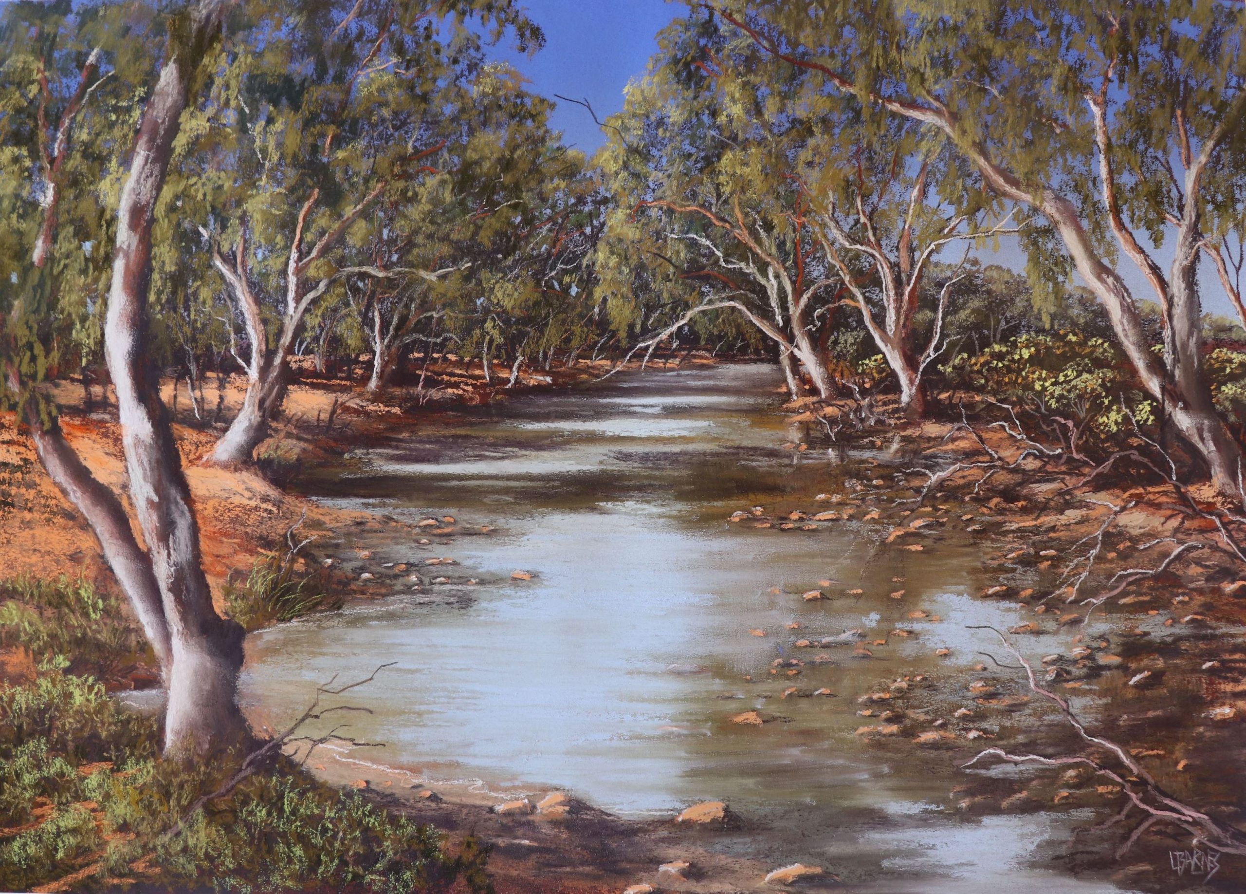 Sold The Creek at the Ford Pastel on paper470mm x 670mm $2 675.00