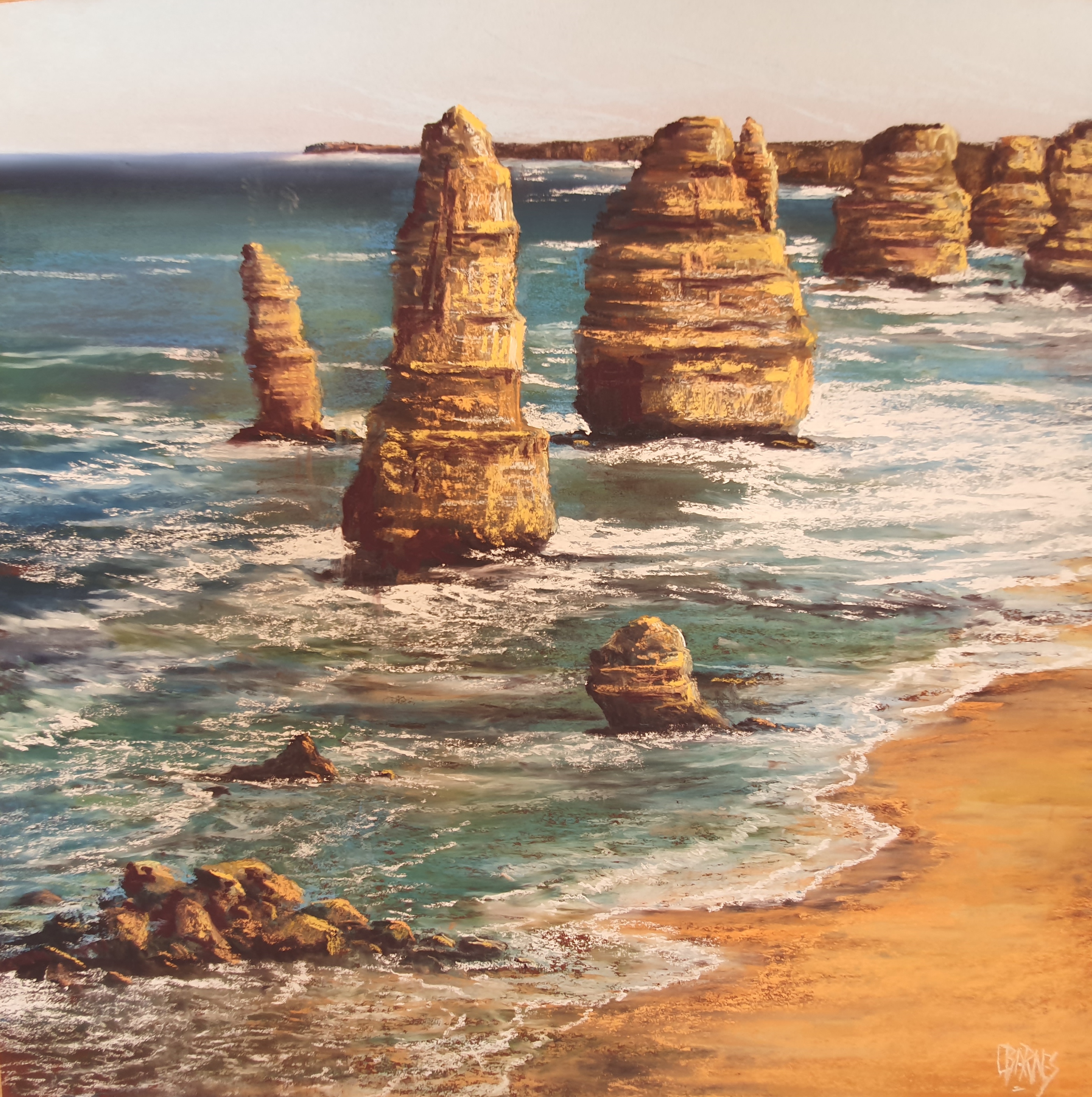 View from the Great Ocean Road II pastel on paper $2 375.00