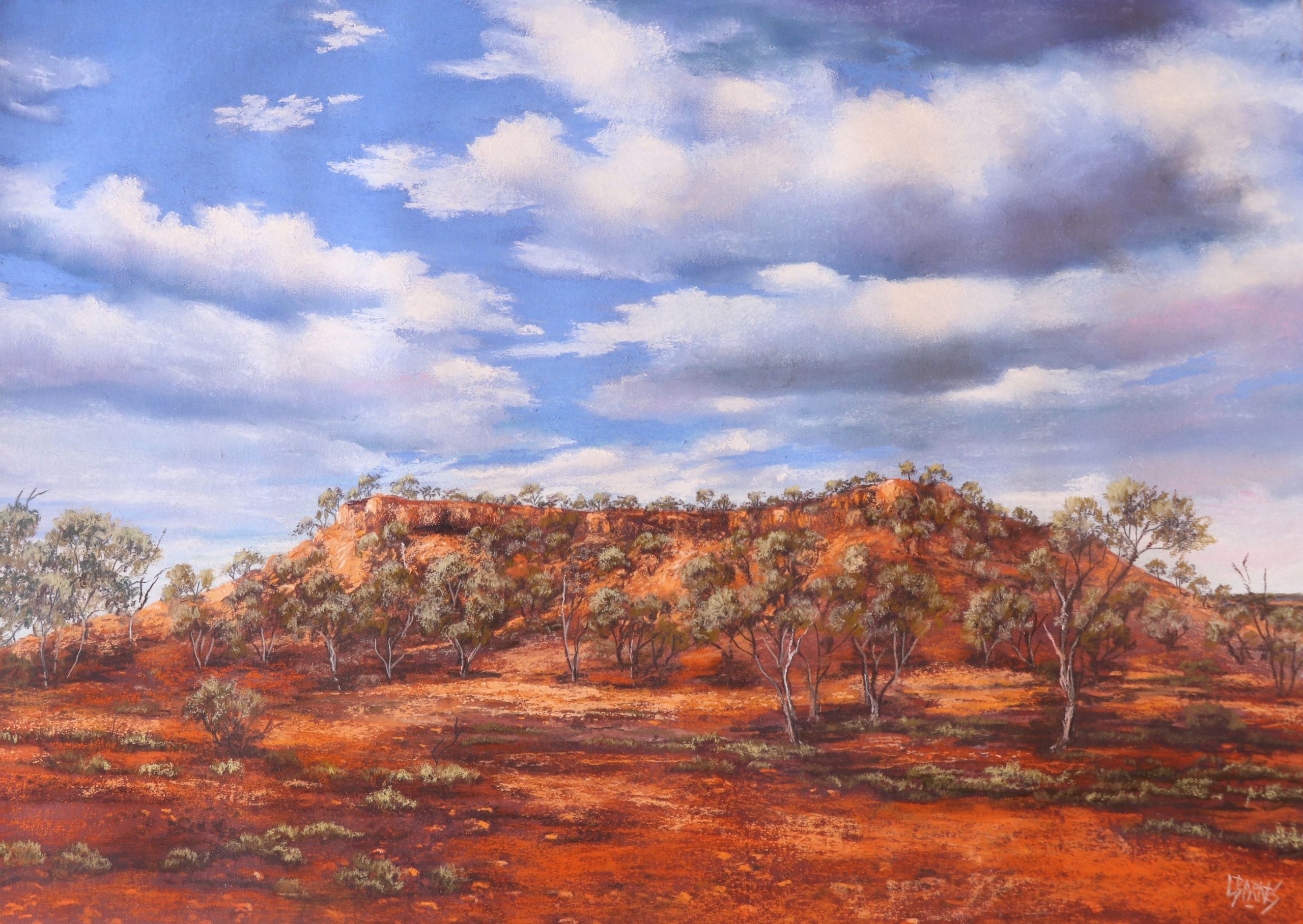 Mt Quilpie – Baldy Top Pastel on paper 670mm x 470mm $2 675.00